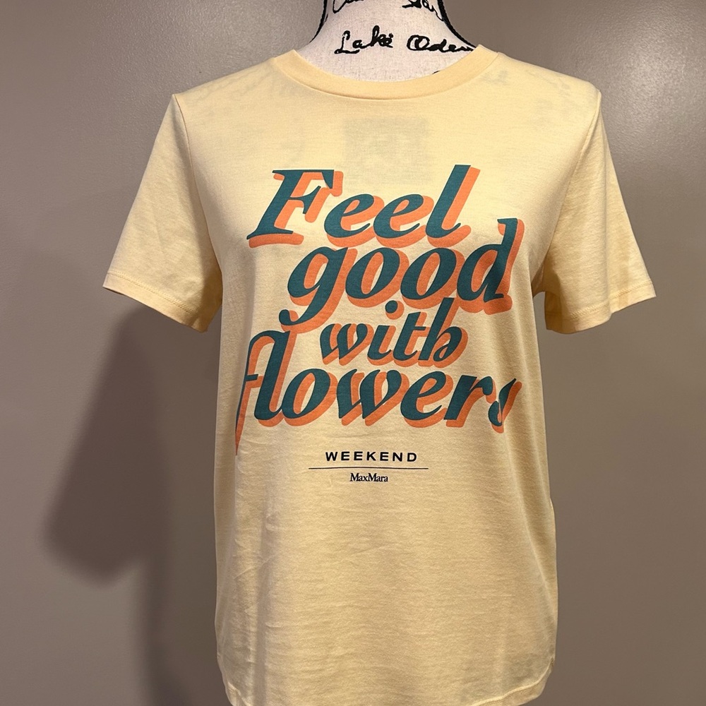 Weekend Max Mara Feel good with flowers Printed Crewneck T-Shirt